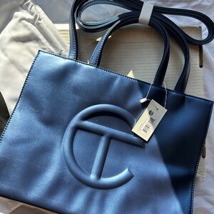 BRAND NEW Telfar medium shopper bag, cobalt blue, with dust bag and tags.